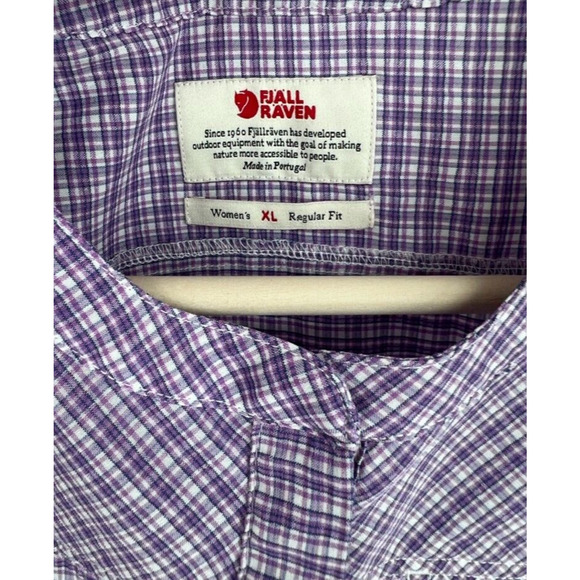 Purple Plaid Abisko Stretch Shirt Women's Outdoors - Picture 4 of 5